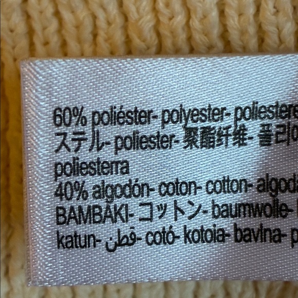 NWOT. Zara Light Beige Gold Buttons Knit Top. Size S. - Picture 8 of 9